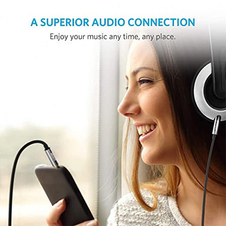 Anker 3.5 mm Male To Male Audio Cable Black Anker 3.5 mm Male To Male Audio Cable Black